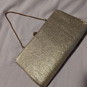 Volare gold lame clutch